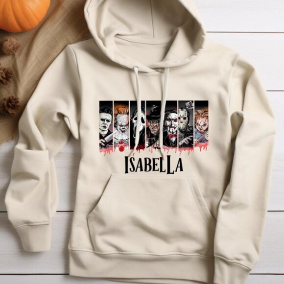 Horror Characters Friends Sweatshirt Hoodie Halloween Gift - Picture 1 of 2